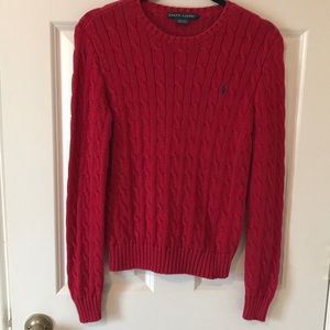 EUC Red Ralph Lauren Cable Knit Sweater
